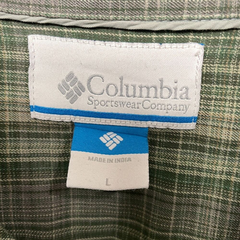 Columbia Men Long Sleeve Button Shirt Top Size Large Cotton B344 -18 - Picture 5 of 13